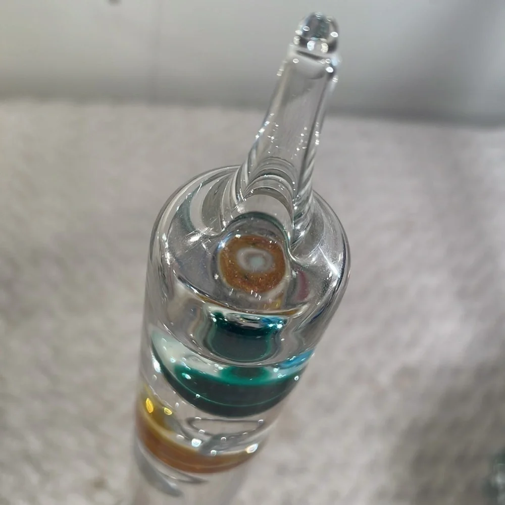 Galileo Teardrop Glass 4 Vial Standing Thermometer